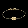 Damen Armband Kette PERSEA Gold Edelstahl Kristalle