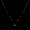 Damen Halskette  AUSTRALE Gold Edelstahl Schwarzes Perlen
