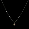 Damen Kette Kette AUSTRALE Gold Edelstahl  Rosarote Perlen