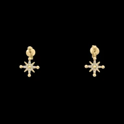 Damen Ohrstecker Ohrring PERSEA Gold Edelstahl Kristalle