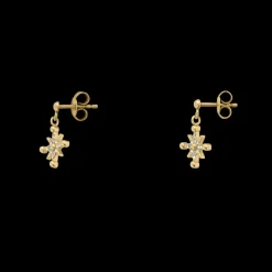 Damen Ohrstecker Ohrring PERSEA Gold Edelstahl Kristalle
