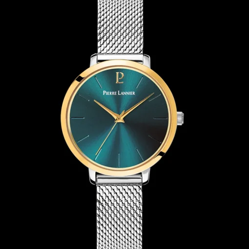 Damen Set CHOUQUETTE Grün Zifferblatt Braun Leder Armband