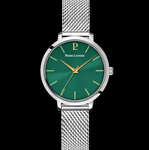 Damen Set CHOUQUETTE Grün Zifferblatt Grün Leder 12 MM Armband