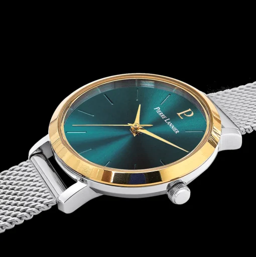 Damen Set CHOUQUETTE Grün Zifferblatt Braun Leder Armband