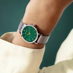 Damen Set CHOUQUETTE Grün Zifferblatt Grün Leder 12 MM Armband