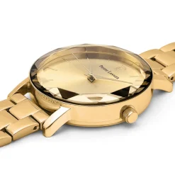 Damen Set MULTIPLES Gold Zifferblatt Gold Edelstahl Armban