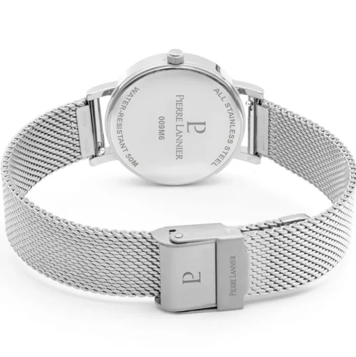 Damen Set MULTIPLES Silber Zifferblatt Rosarot Leder Armband