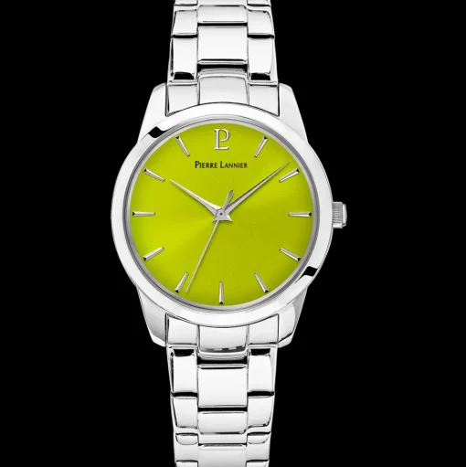 Damen Set ROXANE Grün Zifferblatt Silber Edelstahl Armband