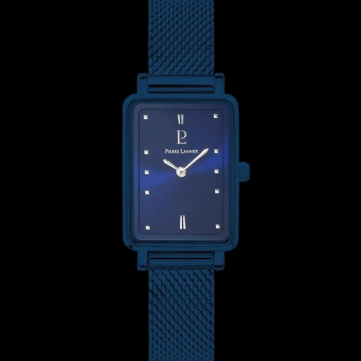 Damen Uhr ARIANE Blau Zifferblatt Blau Milanaise 12 MM Armband