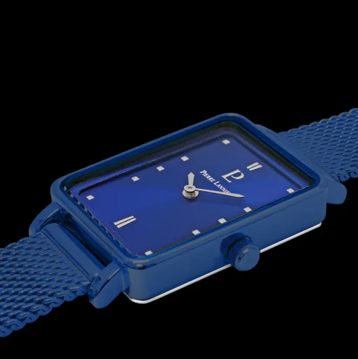 Damen Uhr ARIANE Blau Zifferblatt Blau Milanaise 12 MM Armband