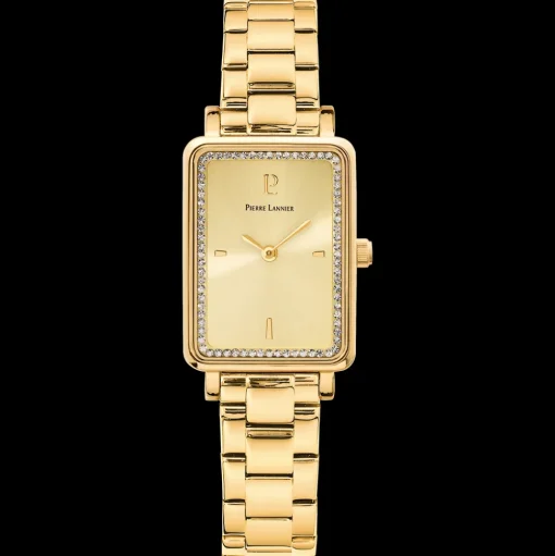 Damen Uhr ARIANE Gold Zifferblatt Gold Edelstahl Armband