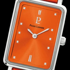 Damen Uhr ARIANE Orange Zifferblatt Orange Leder Armband