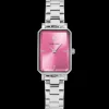 Damen Uhr ARIANE Rosa Zifferblatt Silber Edelstahl 12 MM Armband