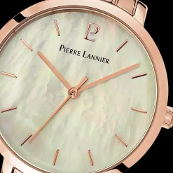 Damen Uhr AURA Weiss Zifferblatt Roségold Edelstahl Armband