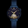 Damen Uhr AUSTRALE Blau Zifferblatt Blau Milanaise 14 MM Armband