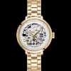 Damen Uhr AUTOMATIC Silber Zifferblatt Gold Edelstahl 14 MM Armband