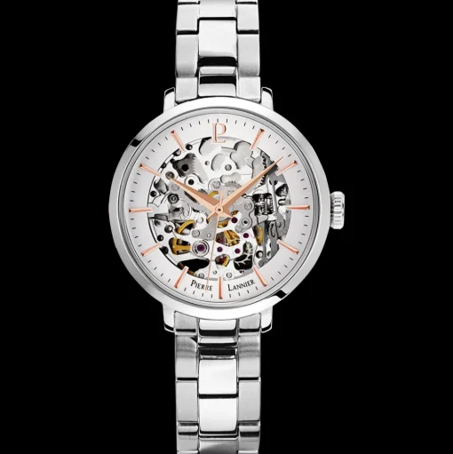 Damen Uhr AUTOMATIC Silber Zifferblatt Silber Edelstahl Armband