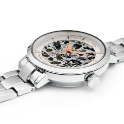 Damen Uhr AUTOMATIC Silber Zifferblatt Silber Edelstahl Armband