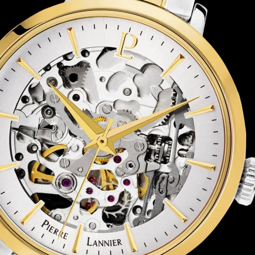 Damen Uhr AUTOMATIC Silber Zifferblatt Zweifarbig Edelstahl Armband
