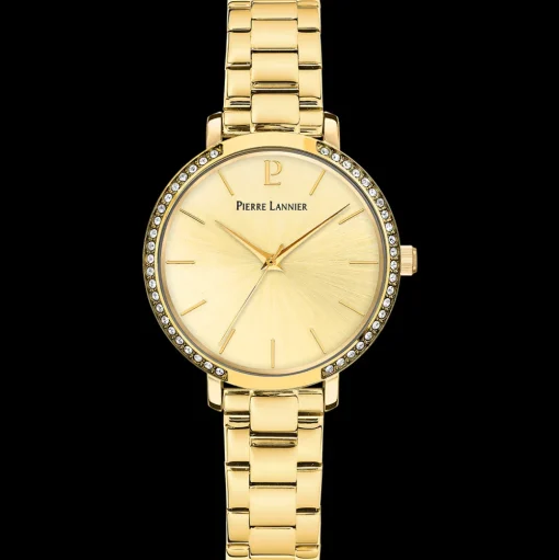 Damen Uhr CHOUQUETTE Gold Zifferblatt Gold Edelstahl Armband