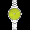 Damen Uhr CHOUQUETTE Grün Zifferblatt Silber Edelstahl Armband
