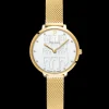 Damen Uhr COEUR BATTANT Weiß Zifferblatt Gold Milanaise 12 MM Armband
