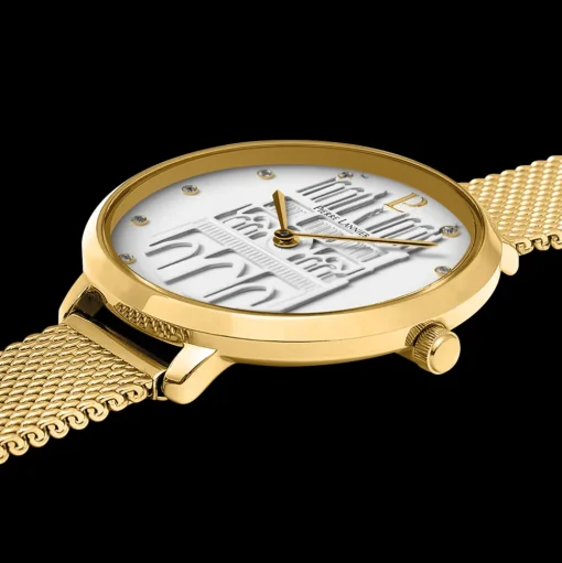 Damen Uhr COEUR BATTANT Weiß Zifferblatt Gold Milanaise 12 MM Armband