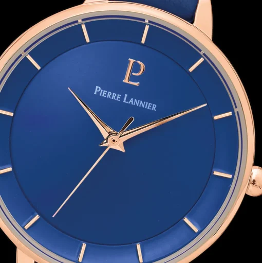 Damen Uhr DELICE Blau Zifferblatt Blau Leder Armband