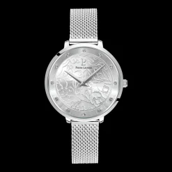 Damen Uhr EOLIA Silber Zifferblatt Silber Milanaise Armband
