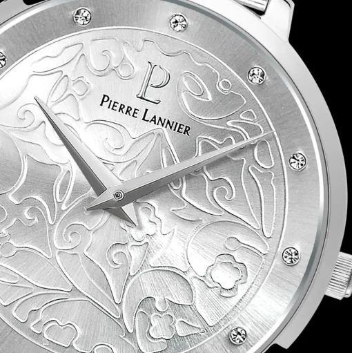 Damen Uhr EOLIA Silber Zifferblatt Silber Milanaise Armband