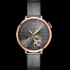Damen Uhr ESPERANCE Grau Zifferblatt Grau Milanaise 14 MM Armband