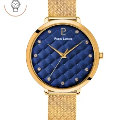 Damen Uhr GRACE Blau Zifferblatt Gold Milanaise Armband