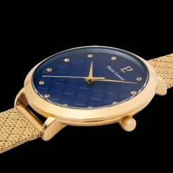 Damen Uhr GRACE Blau Zifferblatt Gold Milanaise Armband
