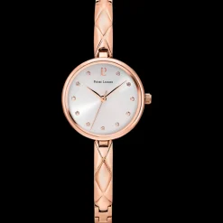 Damen Uhr LEIA Silber Zifferblatt Roségold Edelstahl Armband