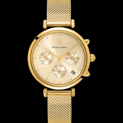 Damen Uhr LUTECIA Gold Zifferblatt Gold Milanaise Armband