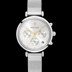 Damen Uhr LUTECIA Silber Zifferblatt Silber Milanaise Armband