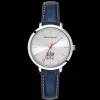 Damen Uhr ÉLYSÉE Silber Zifferblatt Blau Leder Armband
