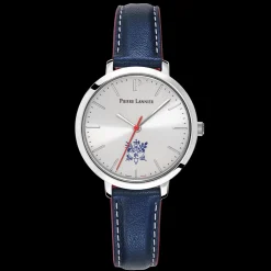 Damen Uhr ÉLYSÉE Silber Zifferblatt Blau Leder Armband