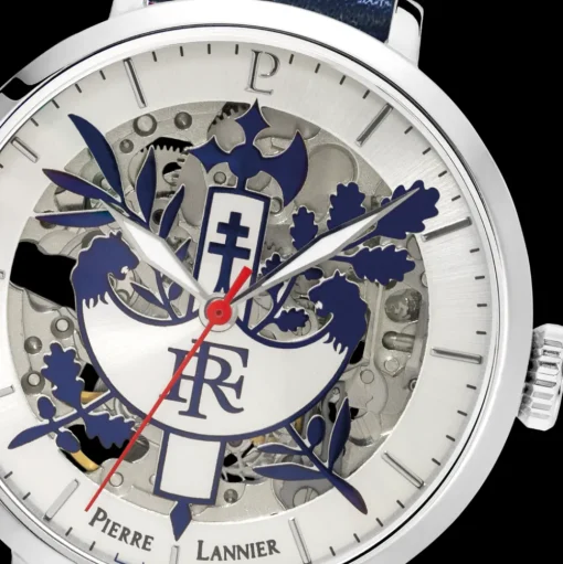 Damen Uhr ÉLYSÉE Silber Zifferblatt Blau Leder Armband
