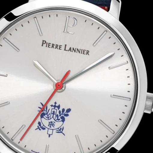 Damen Uhr ÉLYSÉE Silber Zifferblatt Blau Leder Armband