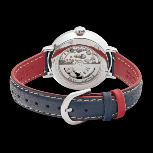 Damen Uhr ÉLYSÉE Silber Zifferblatt Blau Leder Armband