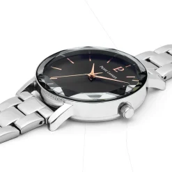 Damen Uhr MULTIPLES Grau Zifferblatt Silber Edelstahl Armband