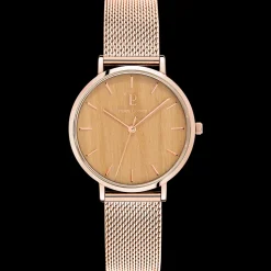 Damen Uhr NATURE Beige Zifferblatt Roségold Milanaise Armband