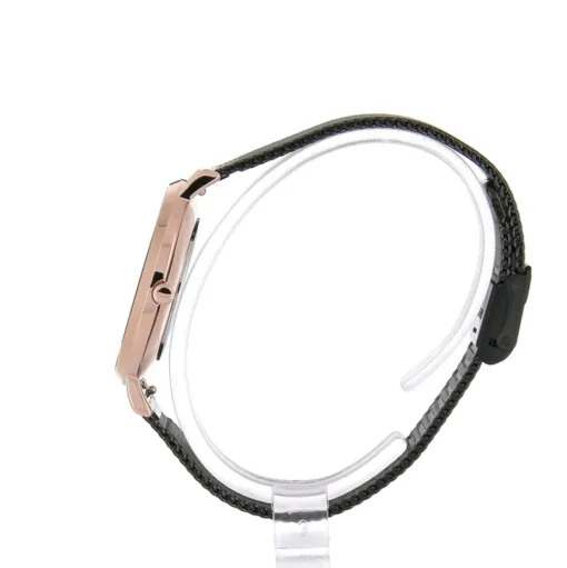 Damen Uhr NATURE Schwarz Zifferblatt Schwarz Milanaise Armband