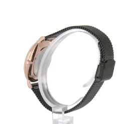 Damen Uhr NATURE Schwarz Zifferblatt Schwarz Milanaise Armband
