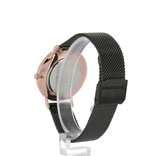 Damen Uhr NATURE Schwarz Zifferblatt Schwarz Milanaise Armband