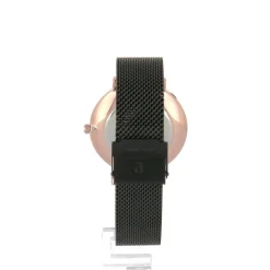 Damen Uhr NATURE Schwarz Zifferblatt Schwarz Milanaise Armband