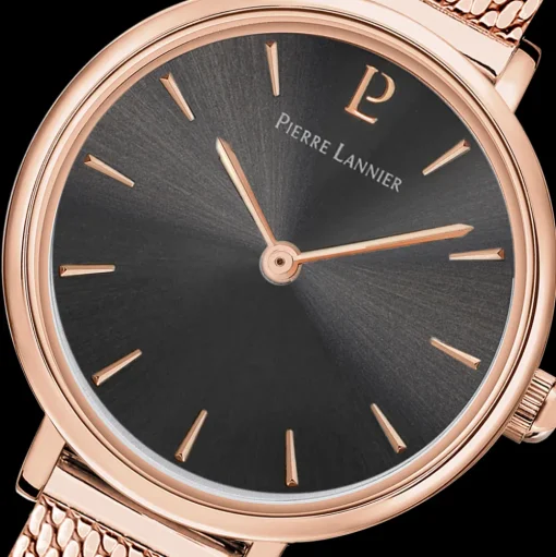 Damen Uhr NOVA Grau Zifferblatt Roségold Milanaise Armband