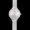 Damen Uhr NOVA Silber Zifferblatt Silber Milanaise Armband