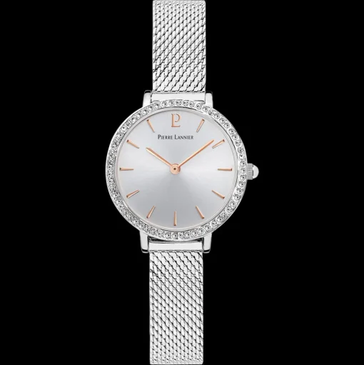 Damen Uhr NOVA Silber Zifferblatt Silber Milanaise Armband